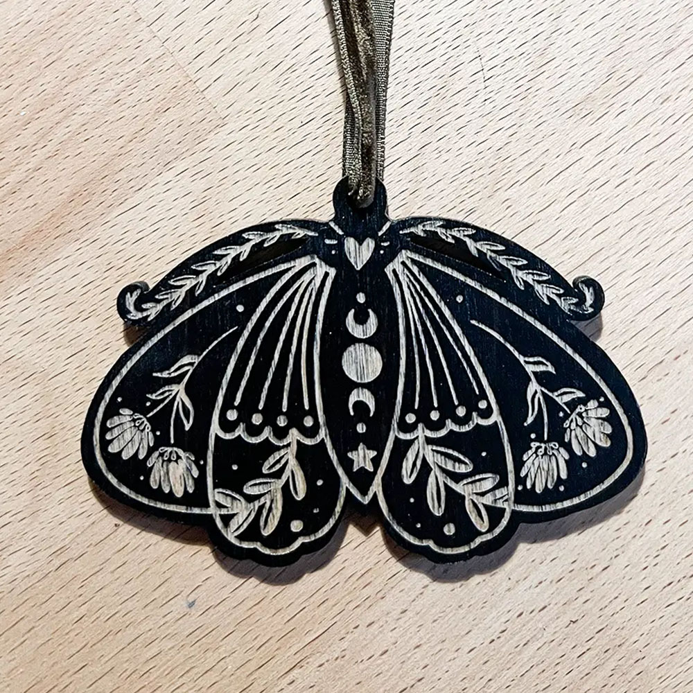 Moth Anhänger, schwarz